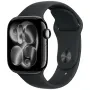Apple Watch Series 11 GPS 46mm Jet Black Aluminium Black Sport Band S/M MEUW4